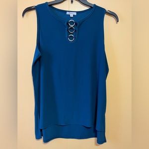 89th & Madison Dressy Sleeveless Blouse Size Medium Pre-Owned